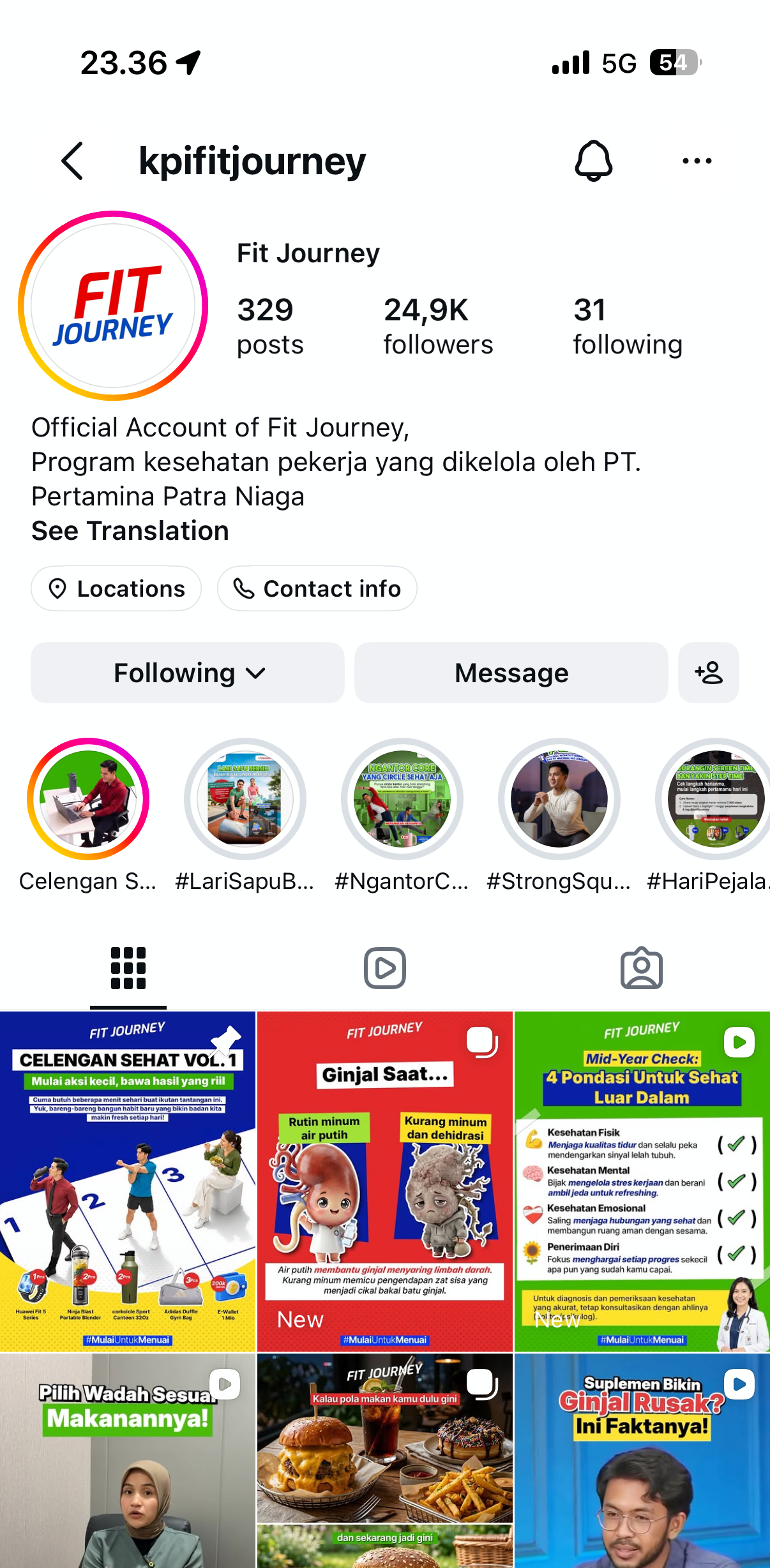 @kpifitjourney Instagram profile