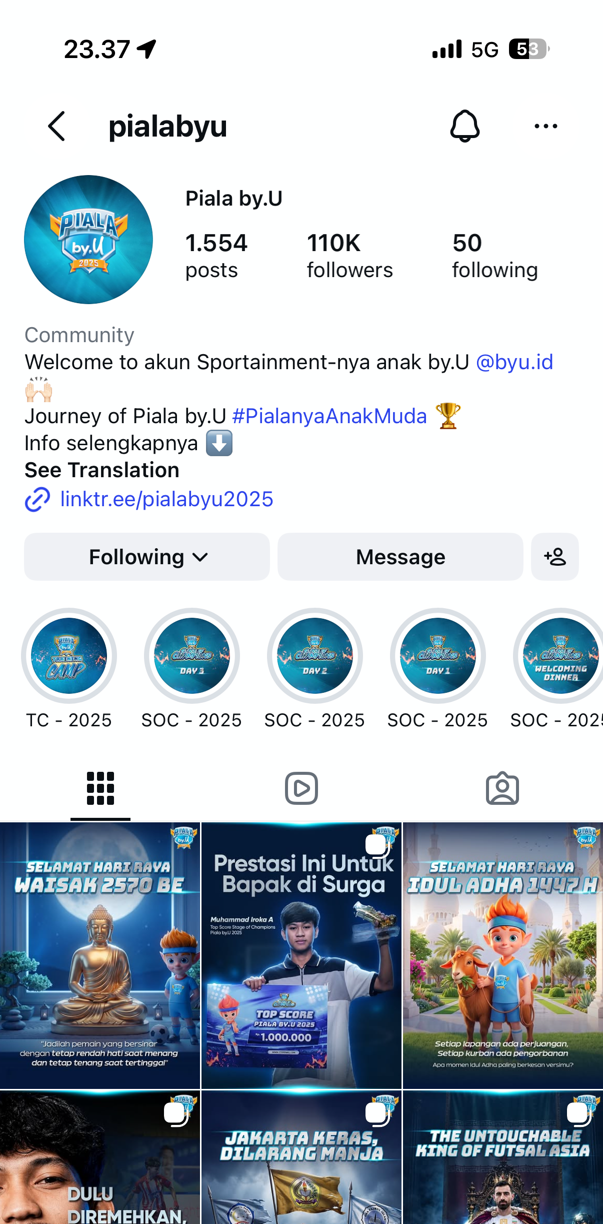 @pialabyu Instagram profile
